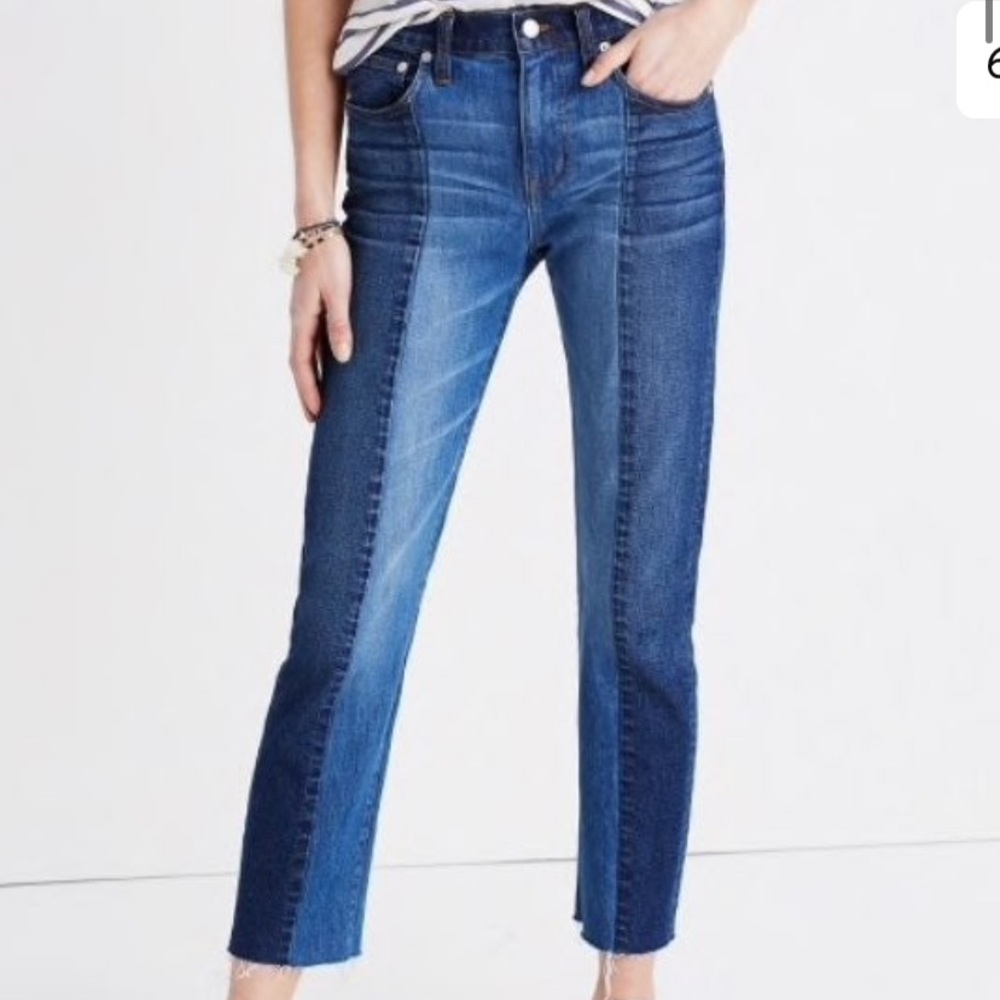 Madewell Two Toned Cruiser straight crops